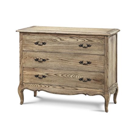 French Provincial Furniture Chest Drawer Cabinet Tallboy Natural Ash