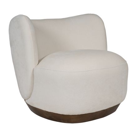 Cozy Modern Tulip Blossom Upholstered Accent chair/ Latte AND Butter Cream Colour