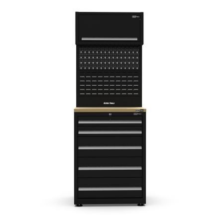 UltraTools 750mm x 550mm x 2025mm Black Economy 5 Drawer Cabinet Tower