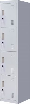 Standard Lock 4 Door Locker For Office Gym Grey
