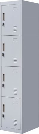 Padlock-operated Lock 4 Door Locker For Office Gym Grey