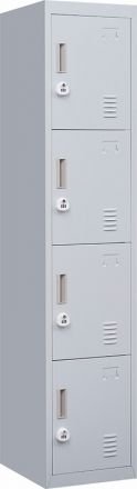 3-digit Combination Lock 4 Door Locker For Office Gym Grey