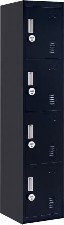 4-digit Combination Lock 4 Door Locker For Office Gym Black