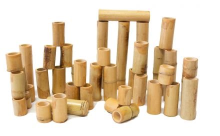 Bamboo Counting And Building Set 40pce