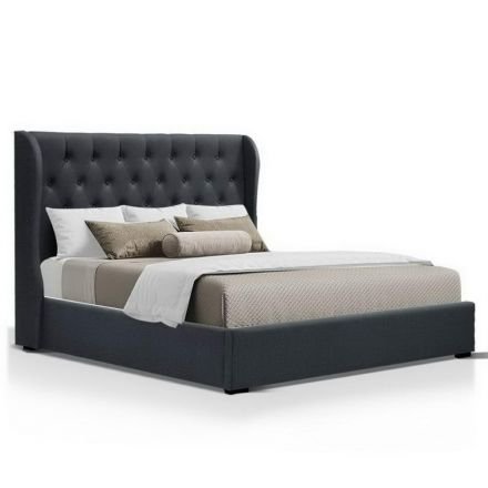 Artiss King Size Gas Lift Bed Frame - Charcoal