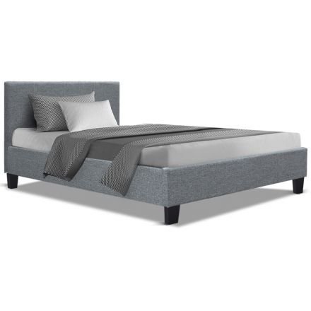 Artiss King Single Size Bed Frame Base Mattress Platform Fabric Wooden Grey Neo