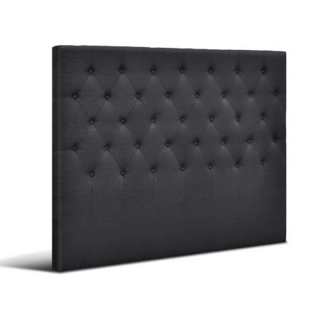Queen Size Bed Head Headboard Bedhead Fabric Frame Base Cappi Charcoal