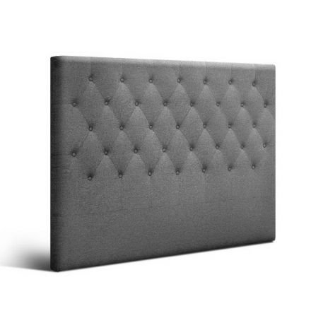 Queen Size Bed Head Headboard Bedhead Fabric Frame Base Cappi Grey