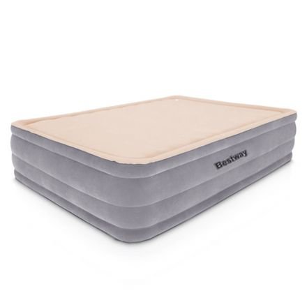 Bestway Queen Inflatable Air Mattress Bed W/ Built-in Electric Pump Grey