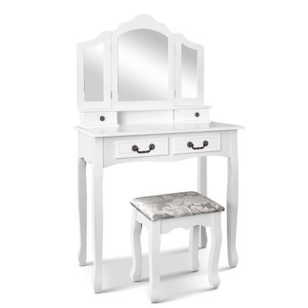 Artiss Dressing Table With Mirror - White