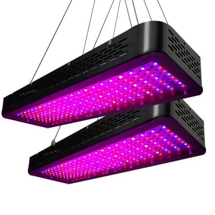 Greenfingers Set Of 2 Led Grow Light Kit Hydroponic System 2000w Full Spectrum Indoor