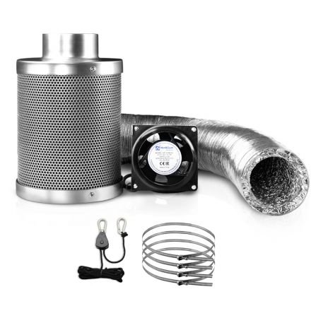 Ventilation Fan And Active Carbon Filter Ducting Kit 