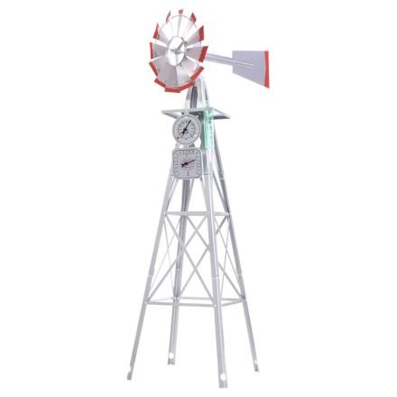 Garden Windmill 4ft 146cm Metal Ornaments Outdoor Decor Ornamental Wind Will