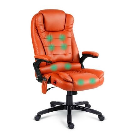 Pu Leather 8-point Massage Office Chair 