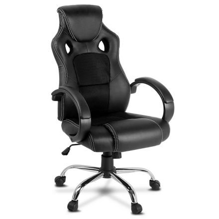 Racing Style Pu Leather Office Chair Black