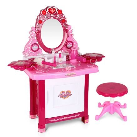 Kids Play Set Make Up Dresser 30 Piece - Pink