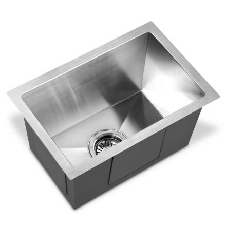 Stainless Steel Kitchen Laundry Sink With Strainer Waste 450 X 300mm
