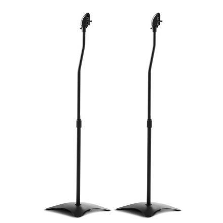 Set Of 2 112cm Surround Sound Speaker Stand - Black