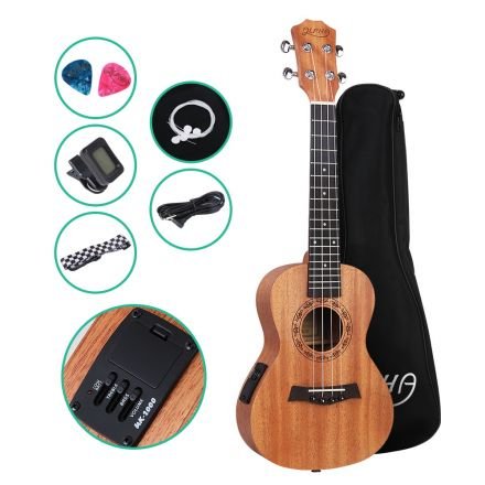 Alpha 26 Inch Tenor Ukulele Electric Mahogany Ukeleles Uke Hawaii Guitar With Eq