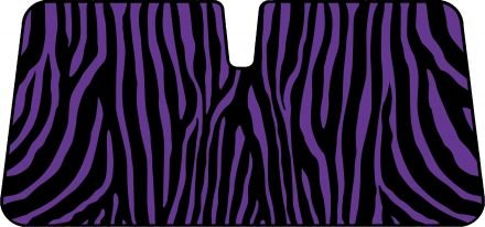 Premium Sun Shade [147cm X 68.5cm] - Zebra Purple