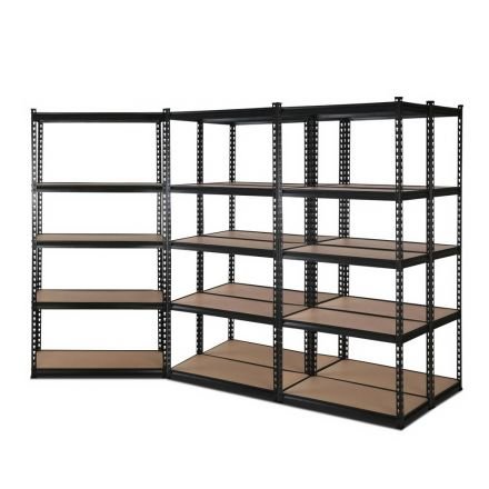 5x1.5m Warehouse Shelving Racking Storage Garage Steel Metal Shelves Rack