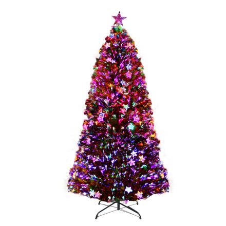 Jingle Jollys 2.1m 7ft Led Christmas Tree Xmas Optic Fiber Multi Colour Lights