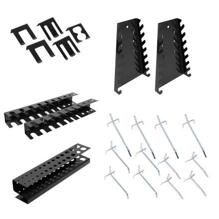 A pack of 22 Assorted UltraTools Zinc Pegboard Hooks Accessory