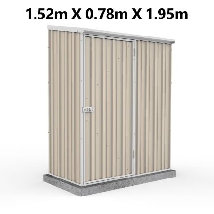 Absco Eco-nomy 1.52mw X 0.78md X 1.95mh Space Saver Garden Shed