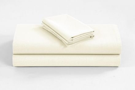 Elan Linen 1200tc Organic Cotton Single Sheet Sets Cream