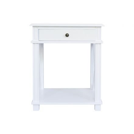 Hamptons Halifax One Drawer Bedside Lamp Table Nightstand