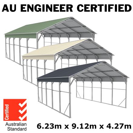 Carport 6.23m x 9.12m x 4.27m Vehicle Shelter