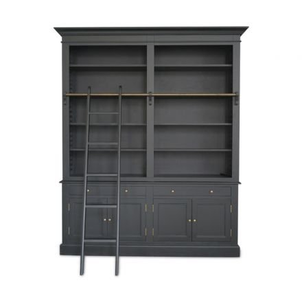 Hamptons Halifax Double Buffet and Hutch Bookcase with Ladder-head