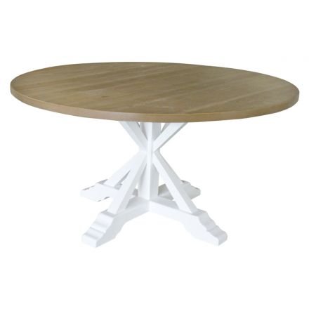 Hamptons Round Trestle Dining Table 
