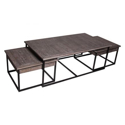 Detroit Industrial Nesting Coffee Table Set of 3