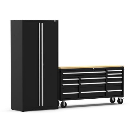 UltraTools Economy 72" 12 Drawer Mobile Workbench Tools Trolley Roller Cabinet + 2 Doors Standing Cabinet
