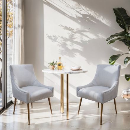 Ellie Set of 2 Velvet Upholstered Dining Chair