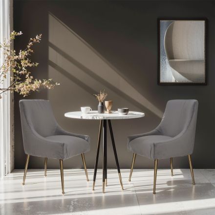 Ellie Velvet Upholstered Dining Single Chair
