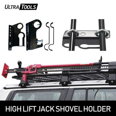 High Lift Farm Jack & Shovel Holder 4WD Offroad Roof Rack Gear