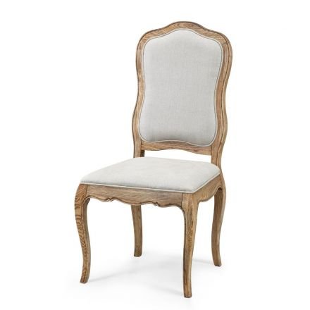 French Provincial Furniture Side Dining Chair in Natural Oak