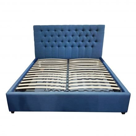 Georgia Queen GAS LIFT Button Tufted Chesterfield Storage Bed Frame