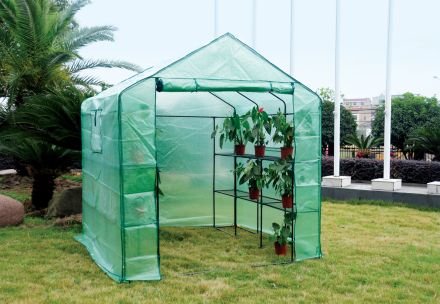 Eco Pro 200x200x200cm Walk in Tunnel Greenhouse PE Cover Tomato Plant Garden Green Shade