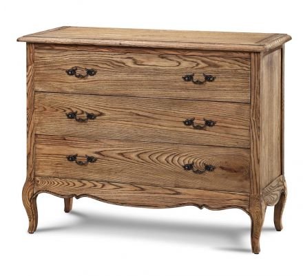 French Provincial Furniture Chest Drawer Cabinet Tallboy Natural Ash