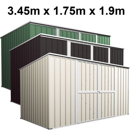 Garden Shed 3.45m x 1.75m x 1.9m Flat Roof