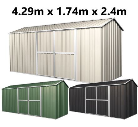 Garden Shed 4.29m x 1.74m x 2.4m