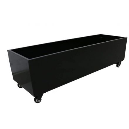Black Metal Versatility Planter Medium With Wheels