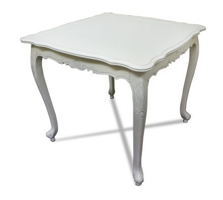 French Provincial Furniture Classic Hall Pedestal Hall Side Table in White