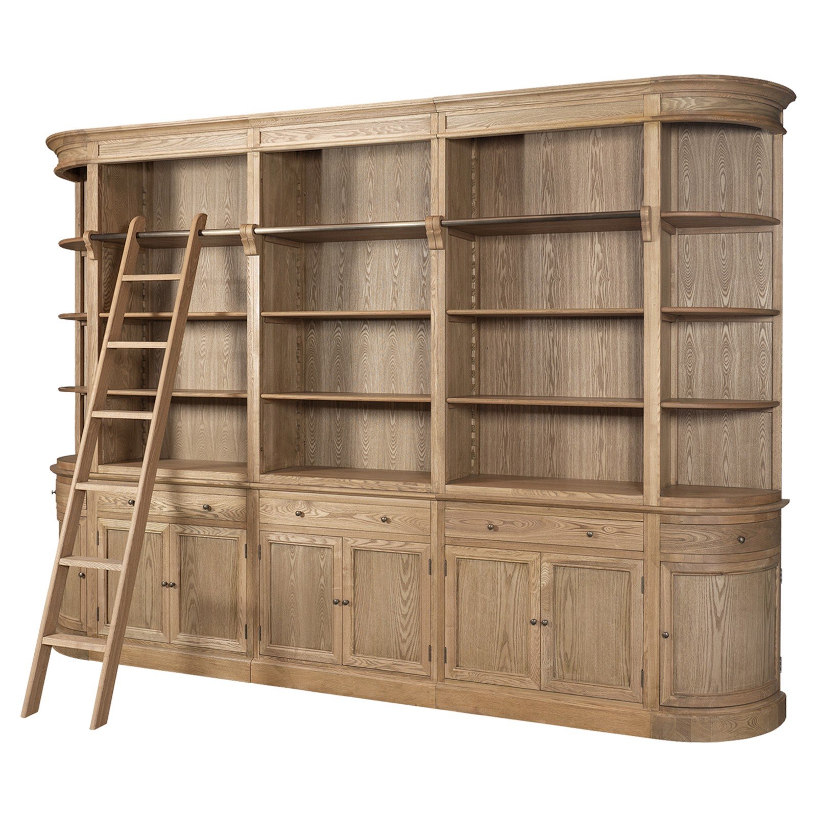 Shop French Provincial Natural Buffet and Hutch Bookcase Sideboard ...