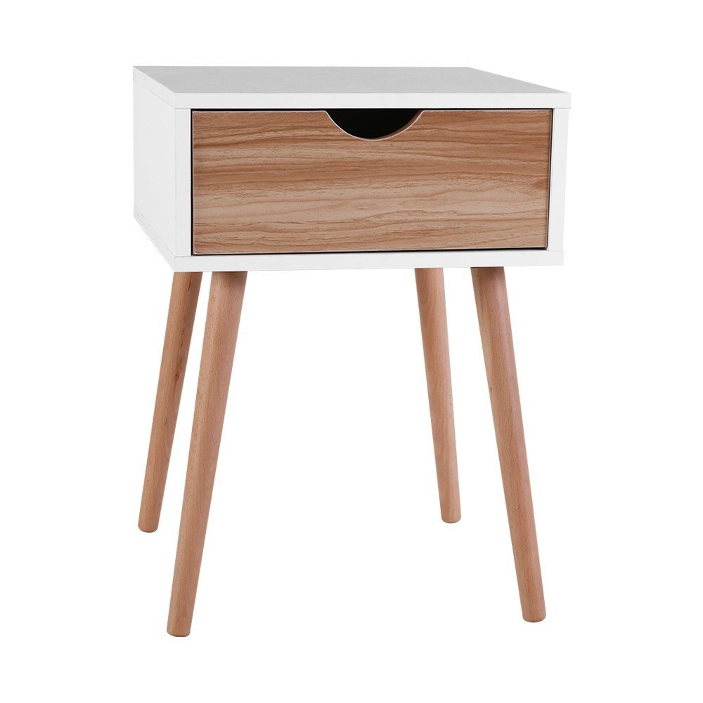 Shop Artiss Bedside Tables Drawers Side Table Storage