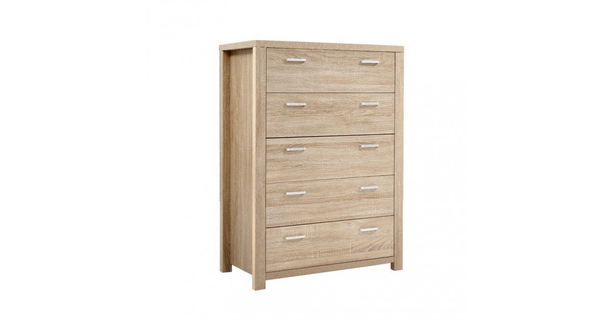 Shop Artiss 5 Chest of Drawers Tallboy Dresser Table Bedroom Storage