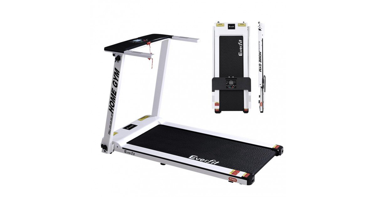 Shop Everfit Electric Treadmill Home Gym Exercise Running Machine Fitness Equipment Compact Fully Foldable 420mm Belt White Online